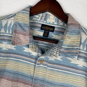 Cpo Provisions Western Aztec Shirt Mens‎ M Short Sleeve Button Up Cowboy Rodeo